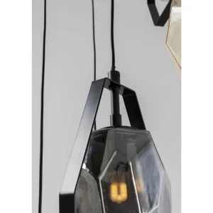 KARE Design Candeeiro de Tecto Diamond Fever Spiral Preto Ø42cm New