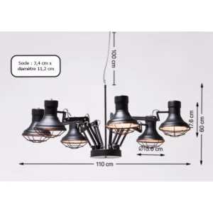 KARE Design Candeeiro de Tecto Spider Multi 6 lampadas Clearance