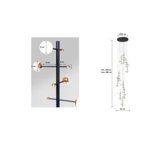 KARE Design Candeeiro de Teto Trapez 280cm Fashion