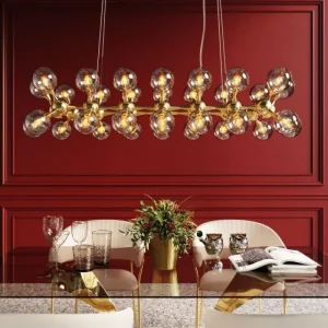 KARE Design Candeeiro suspenso Atomic Balls Brass 140cm New