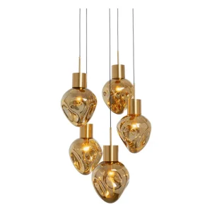 KARE Design Candeeiro suspenso Supernova Amber Cinque Ø50cm Outlet
