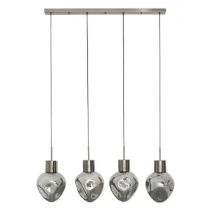 KARE Design candeeiro suspenso Supernova prateado 110 cm Fashion