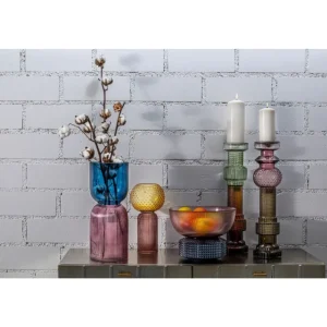 KARE Design Candelabro Marvelous Duo Violeta Cinza 49cm Fashion