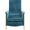 KARE Design Chaise Longue Lazy em veludo Azul Hot