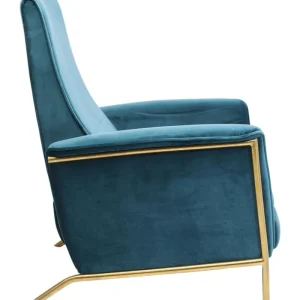KARE Design Chaise Longue Lazy em veludo Azul Hot