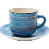 KARE Design Chávena Cafe Swirl Azul (conj.2) Online