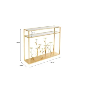 KARE Design Consola Flower Meadow Dourada 100cm Sale