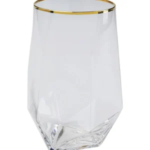 KARE Design Copo de água Diamond Gold Rim Outlet