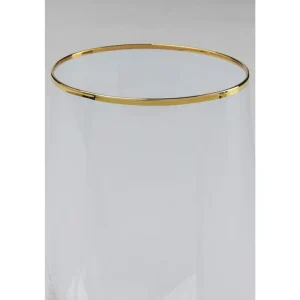 KARE Design Copo de água Diamond Gold Rim Outlet