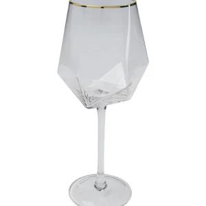 KARE Design Copo de vinho Diamond Gold Rim Hot