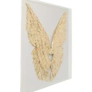 KARE Design Decoração de Parede Wings Gold Branco 120x120cm New
