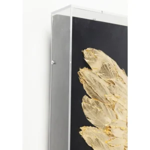 KARE Design Decoração de Parede Wings Gold Preto 120x120cm Fashion