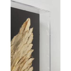 KARE Design Decoração de Parede Wings Gold Preto 120x120cm Fashion