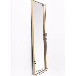 KARE Design Espelho Curve Rectangular em Latão 200x70cm Outlet
