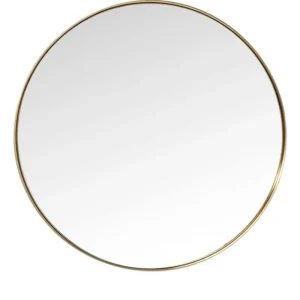 KARE Design Espelho Curve Round Brass Ø100cm Fashion