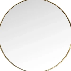 KARE Design Espelho Curve Round Brass Ø100cm Fashion