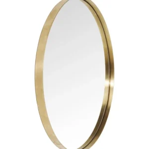 KARE Design Espelho Curve Round Brass Ø100cm Fashion