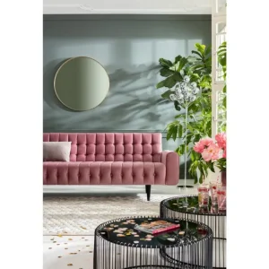 KARE Design Espelho Curve Round Brass Ø100cm Fashion