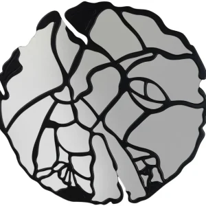 KARE Design Espelho de Parede Pieces Preto Mate Ø100cm Hot