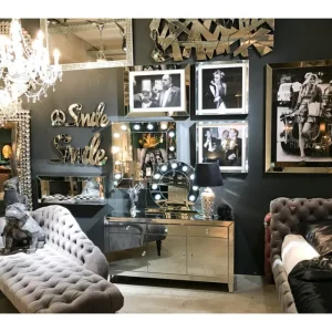 KARE Design Espelho Make Up quadrado 81x81cm Outlet