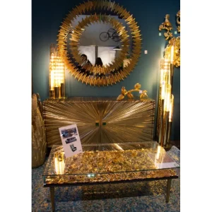 KARE Design Espelho Solare Dourado Ø132cm Online