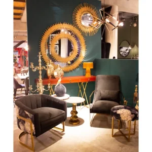 KARE Design Espelho Solare Dourado Ø132cm Online