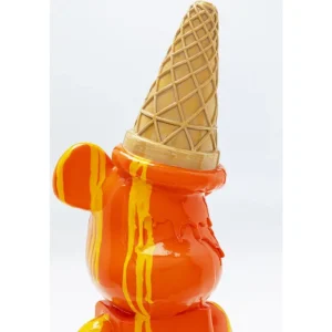 KARE Design Estatueta decorativa Gelato Bear laranja 40 cm Outlet