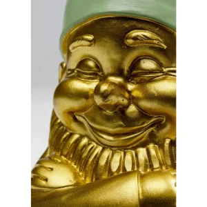 KARE Design Estatueta decorativa Gnome dourado verde 21 cm Outlet