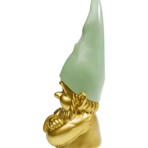 KARE Design Estatueta decorativa Gnome dourado verde 21 cm Outlet