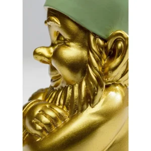 KARE Design Estatueta decorativa Gnome dourado verde 21 cm Outlet