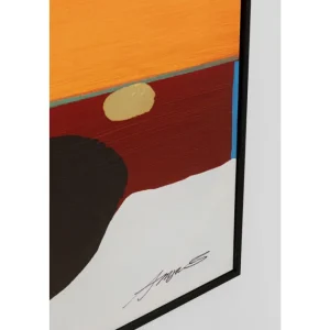 KARE Design Imagem emoldurada Abstract Shapes Cor de Laranja 73x143cm Fashion