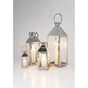 KARE Design Lanterna Giardino Prateada (conj.4) Online