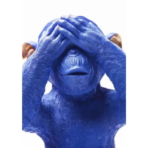 KARE Design Mealheiro Monkey Mizaru Azul Discount