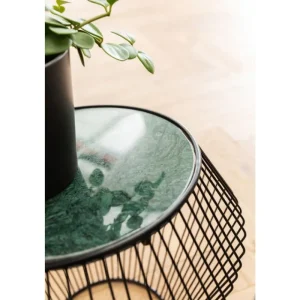 KARE Design Mesa de Apoio Beam em mármore Verde Ø40cm Outlet