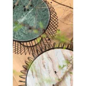 KARE Design Mesa de Apoio Beam em mármore Verde Ø40cm Outlet