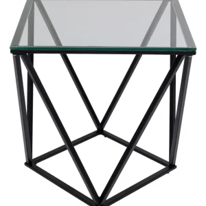 KARE Design Mesa de apoio Cristallo Black 50x50cm New
