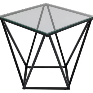 KARE Design Mesa de apoio Cristallo Black 50x50cm New