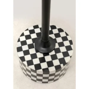 KARE Design Mesa de apoio Domero Chess Preto/Branco Ø25cm Outlet
