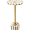 KARE Design Mesa de apoio Domero Cirque Dourado/Branco Ø25cm Discount