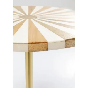 KARE Design Mesa de apoio Domero Cirque Gold White Ø40 cm Clearance
