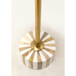 KARE Design Mesa de apoio Domero Cirque Dourado/Branco Ø25cm Discount