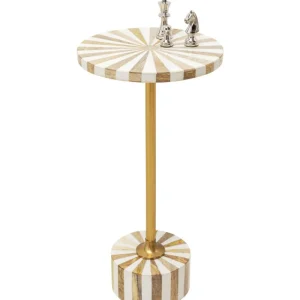 KARE Design Mesa de apoio Domero Cirque Dourado/Branco Ø25cm Discount