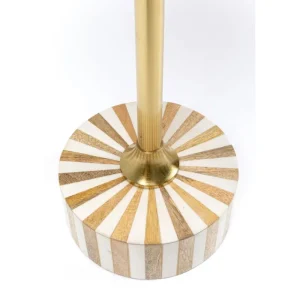 KARE Design Mesa de apoio Domero Cirque Gold White Ø40 cm Clearance