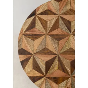 KARE Design Mesa de apoio Domero Geo Castanho Ø25 cm New