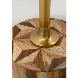 KARE Design Mesa de apoio Domero Geo Castanho Ø25 cm New