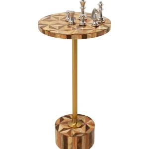 KARE Design Mesa de apoio Domero Geo Castanho Ø25 cm New