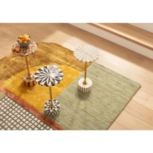 KARE Design Mesa de apoio Domero Geo Castanho Ø25 cm New