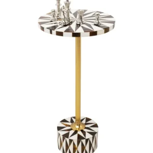 KARE Design Mesa de apoio Domero Star Castanho/Branco Ø25 cm Online