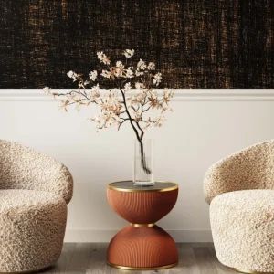 KARE Design Mesa de apoio Endless Vegas Orange Ø47 cm Outlet