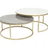 KARE Design Mesa de Apoio Mystic Round (conj.2) Ø90cm New